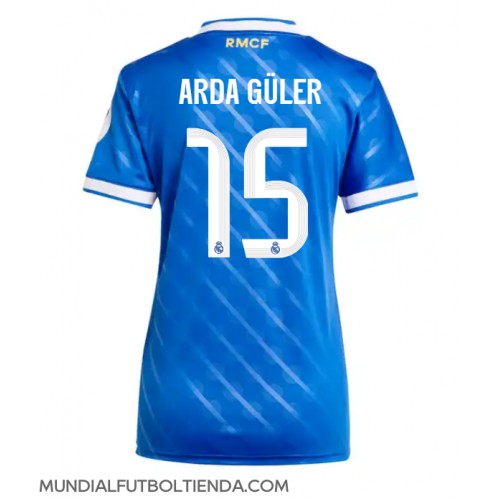 Camiseta Real Madrid Arda Guler #15 Tercera Equipación Replica 2025-26 para mujer mangas cortas